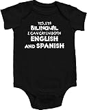 Im Bilingual I Can Cry English Spanish Funny Baby Onepiece Bodysuit Gift Black