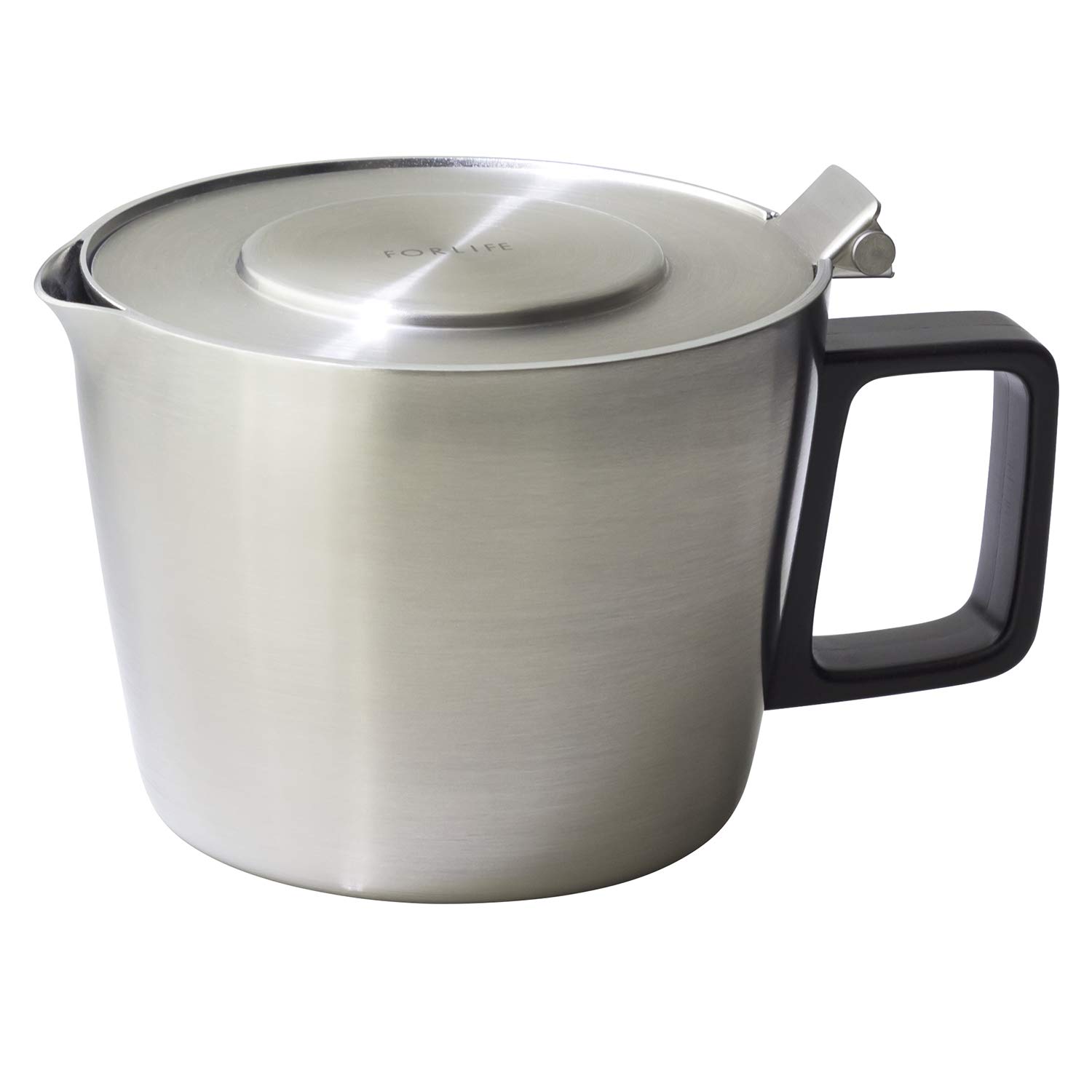 FORLIFE Hospitality Teapot with Built In Strainer, 14 oz, Stainless Steel