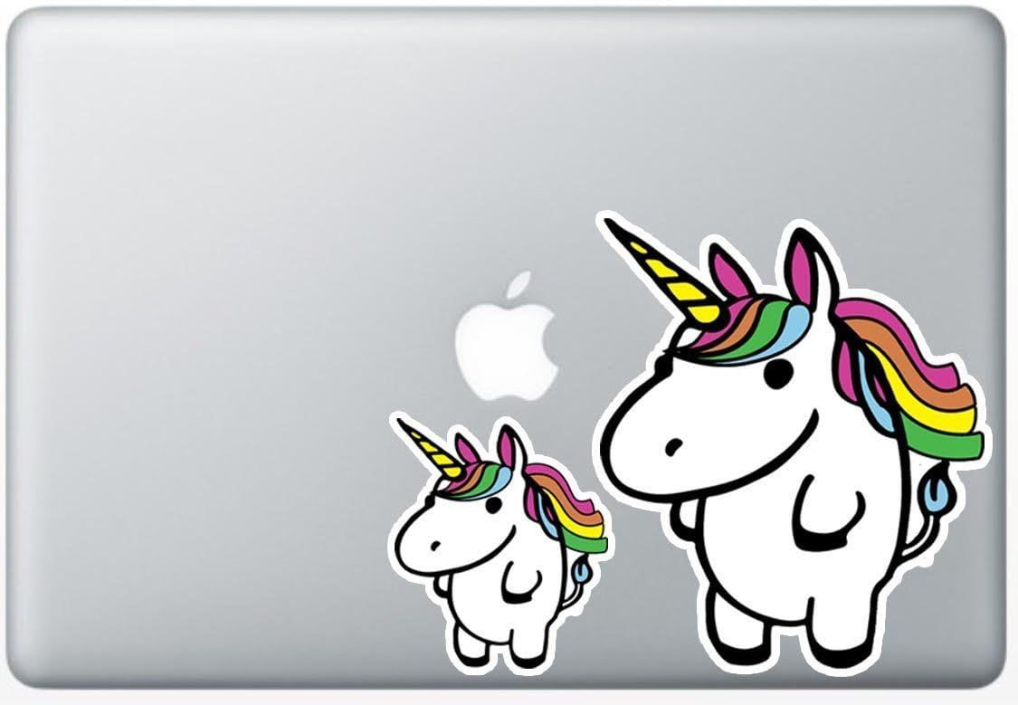 Fat Rainbow Unicorn 6 Inch Decal w/ BONUS 3" STICKER