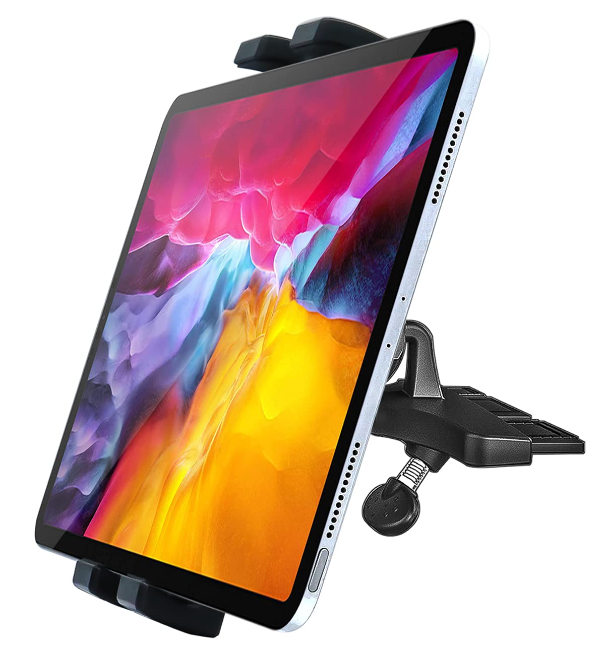 woleyi CD Slot Car Tablet Holder, Universal CD Player Tablet Mount with Full Rotation for iPad Pro 9.7, 10.5, 11 Air Mini 5 4 3 2, Galaxy Tabs, iPhone, More 4-11" Cell Phones and Tablets