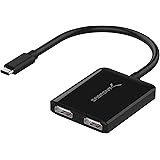 Sabrent USB Type-C Dual HDMI Adapter [Supports Up to Two 4K 30Hz Monitors, Compatible with Windows Systems Only] (DA-UCDH)