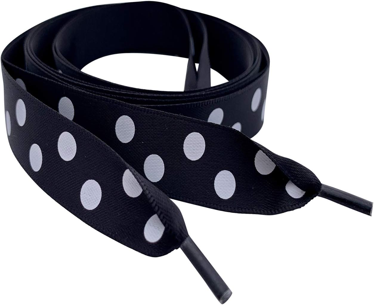 Polka Dot Ribbon Flat Satin Ribbon Shoelaces My Ribbon Laces™ for Trainers Sneakers Sports shoes gym trainer's Hi top's Ankle Boots shoelaces