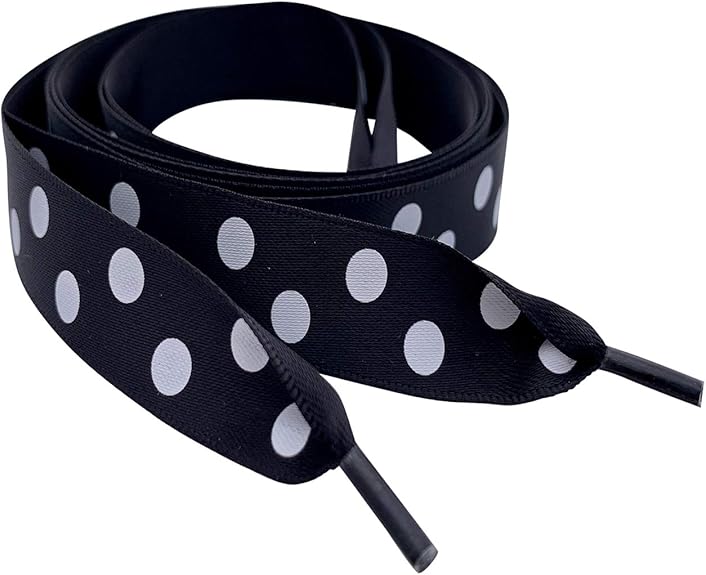 Polka Dot Ribbon Flat Satin Ribbon Shoelaces My Ribbon Laces™ for