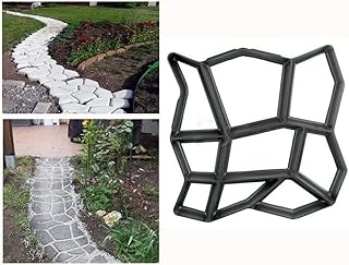 Malayas®Betonform  Gießform Plastikform Schablone 42.5*42.5*4cm, für Beton/ Natursteinpflaster/ Kopfsteinpflaster/ Pflastersteine/ Terrassenplatten/ Trittplatten/ Gehwegplatten, für Garten Plasterform
