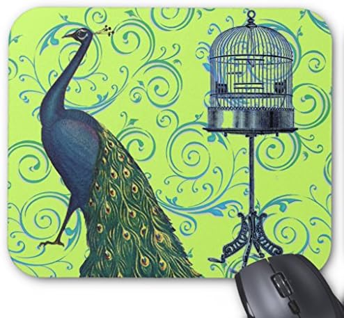 Zazzle Vintage Peacock &amp; Cage Mouse Pad