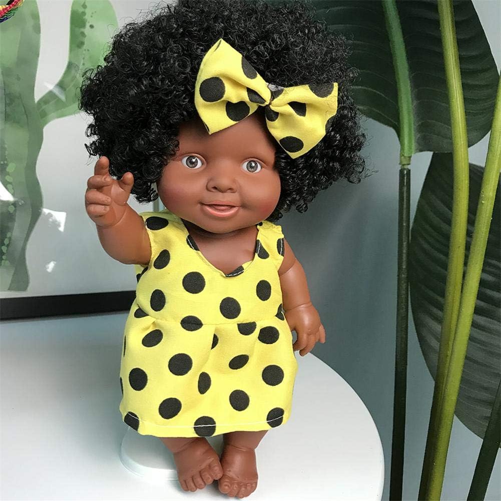 Jouet De Poupee Mignon Tout Petits Noirs Boucles Semblant Habiller Jeu De Jeu Meilleur Cadeau Danniversaire De Noel Pour Les Filles 25cm A Diadia Home Poupee Africaine Bebe Fille Noire Jeux Et Jouets Poupees Poupons Et
