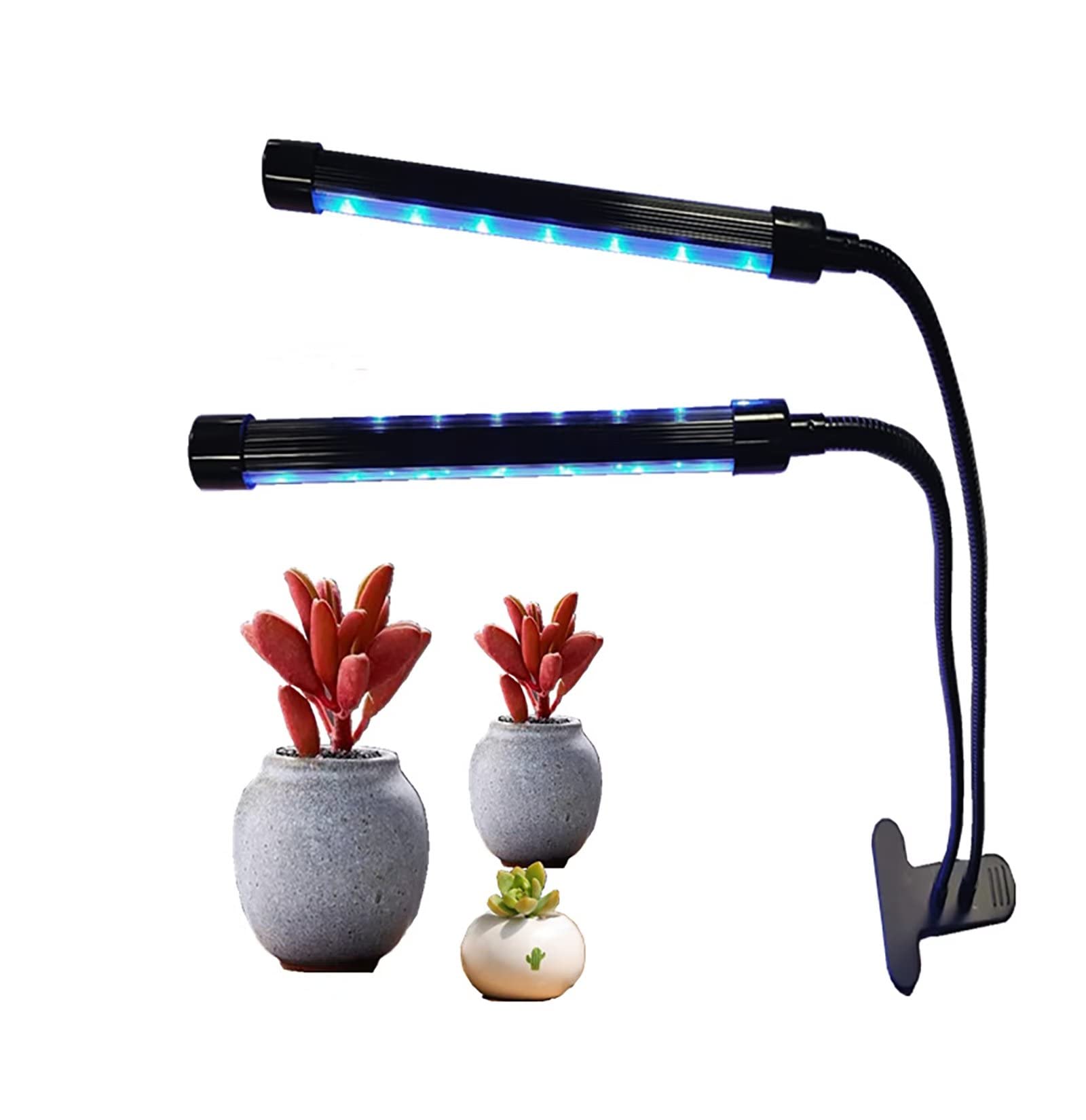 WANGCL 20W lamp for plants indoor grow light LED full spectrum with 3/9/12H timer 3 types of mode 10 types of brightness for Indoor Plant Veg and Bloom-Two LED Bar