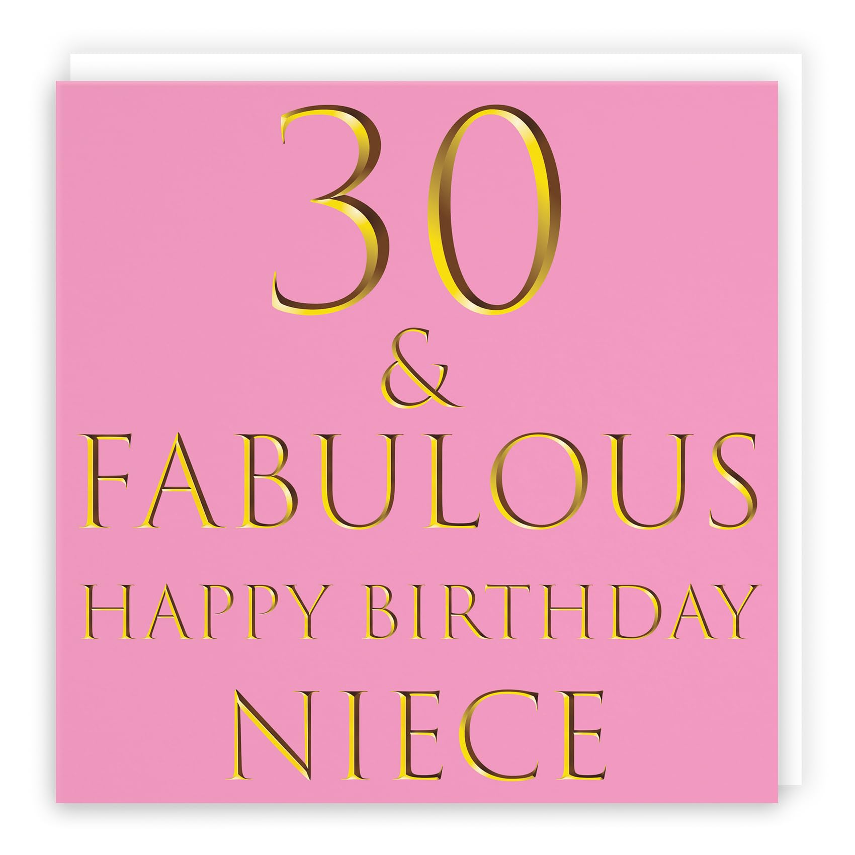 Hunts England - Large Niece 30th Birthday Card - 30 & Fabulous - Happy Birthday Niece - Still Totally Fabulous Collection - Large - 210 x 210 mm - Fun Card - Age 30