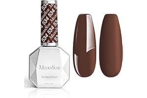 MelodySusie Thick Americano Brown Gel Nail Polish,0.5fl oz Nails Soak Off UV LED Caramel Coffee Brown Gel Polish Gift for Women Nail Art Manicure Salon DIY Nail Design Decoration at Home-534-A1205