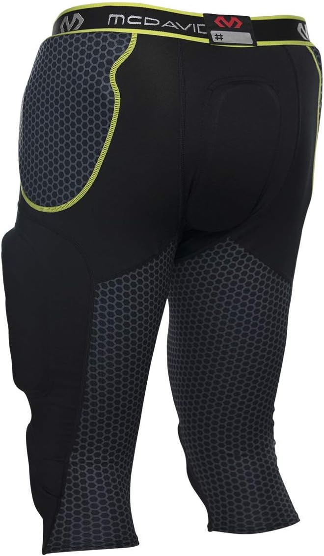 McDavid MD7418 Rival Intg 7 Pad 3/4 Pant Football Girdles, Black/by, X-Large : Sports & Outdoors