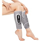 hlpsionlp Air Compression Leg Massager, Cordless Leg Compression Massager for Circulation with 3 Modes and Heat, Easy to use, Muscle Relaxation(Pair) (Grey)