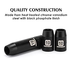 MIXPOWER 6PCS 3/8"Drive 10mm Deep&Shallow Socket, 6