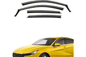 AEROGUYS Extra Durable Window Deflectors in-Channel Window Visors Rain Guards Fit for Hyundai Elantra 2021-2025, Sun Visors, Wind VentVisors, Vent Shades, Exterior Car Accessories - 4 pcs. AG0502