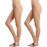 MANZI Women's Stirrup Tights Convertible Dance Tights Adult Women for Ballet Pack of 2