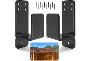 ORIGLE Door Barricade Brackets, 2 Pack Drop Open Bar Holder for Home Security, 2x4 Bar Brackets Prevent Unauthorized Entry, C