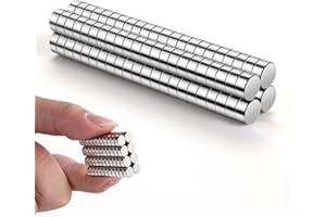 rhinocats 80Pcs Small Round Magnets,6x3mm Mini Rare Earth Magnets for 3D Printing,Miniatures,Office, DIY, Crafts and Science