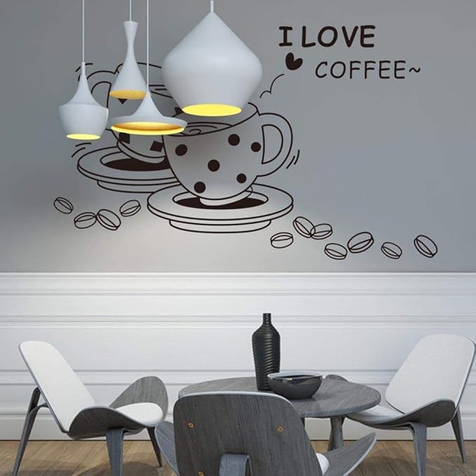 Decoraciones Girlsawall Calcomanía Extraíble Taza De Café Linda