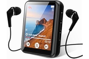 MP3 Player Bluetooth 5.0 Touch Screen Music Player Portable mp3 Player with Speakers high Fidelity Lossless Sound Quality mp3