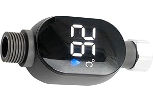LED Digital Display Water Temperature Meter Bath Thermostat Shower Temperature Meter for Bathroom Kitchen