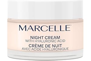 Marcelle Night Cream with Hyaluronic Acid, Vegan, Cruelty-Free, Clean Formula, Non-Comedogenic, Fragrance-Free, Paraben-Free,
