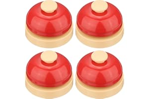 uxcell 4Pcs Desk Call Bells, 2.52" Front Desk Service Bell for Office, Hotel, Classroom, Dinner, Restaurant, Party, Pet Train