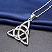 TIGRADE Stainless Steel Irish Celtic Triquetra Knot Vintage Pendant Necklace with Chain