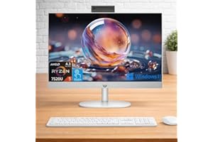 HP 27" FHD Touchscreen All-in-One Desktop, AMD Ryzen 5 (Up to 4.3GHz), 16GB DDR5 RAM, 1TB PCIe SSD, Wi-Fi 6, USB-C, HDMI, Wireless KB & Mouse, Windows 11