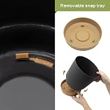 QCQHDU Plant Pot 30.5cm Two Pack Drainage Hole Tray Dark Grey Indoor Outdoor view 4