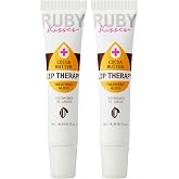 Ruby Kisses Cocoa Butter Hydrating Lip Oil Treatment Gloss (2 Pack), Hydrates &amp; Heals with Vitamin E &amp; Jojoba, Lightweight Clear Non-Greasy Formula with Jojoba &amp; Rosehip Oil, Repair Dry Chapped Lips