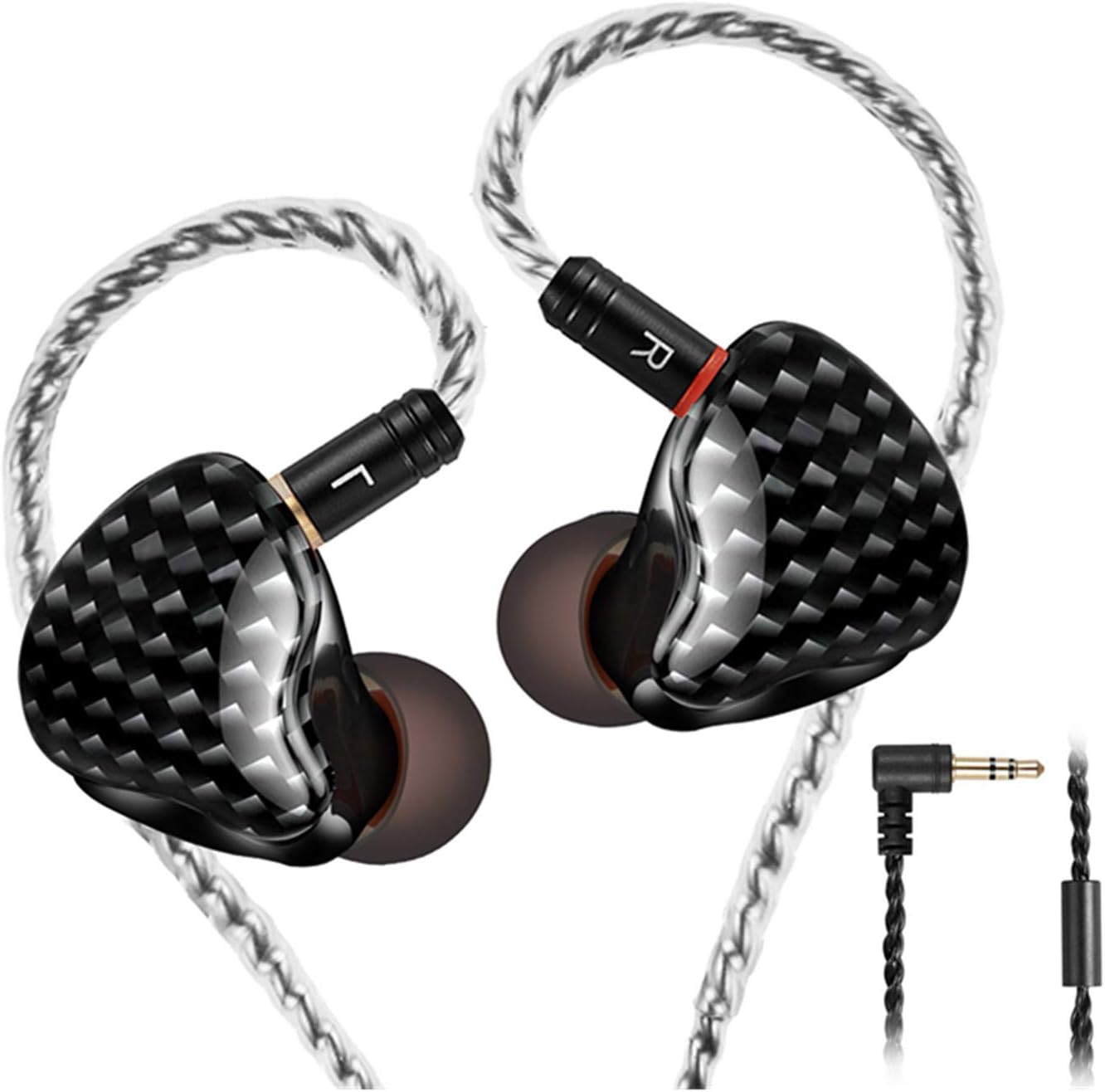 In-Ear Monitors with Dual Drivers and MMCX Detachable Cables