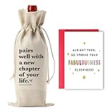 New Chapter Wine Bag with Good Luck card New