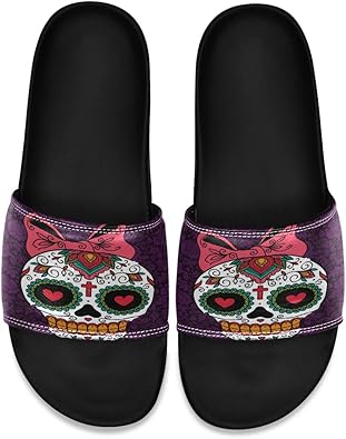 purple floral sandals