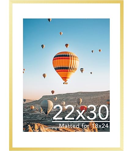 Amazon.com - 22x30 Frame Gold, Modern 30x22 Picture Poster Frame