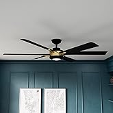 Casablanca Fans 53471 Melia - 6 Blade Ceiling Fan with Light Kit-12.58 Inch Tall and 65 Inch Wide, Finish Color: Matte Black/