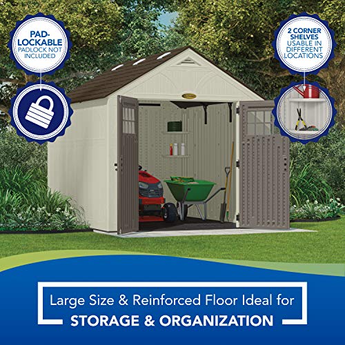 Suncast 8' x 10' HeavyDuty Resin Tremont Storage Shed, Sand Pricepulse