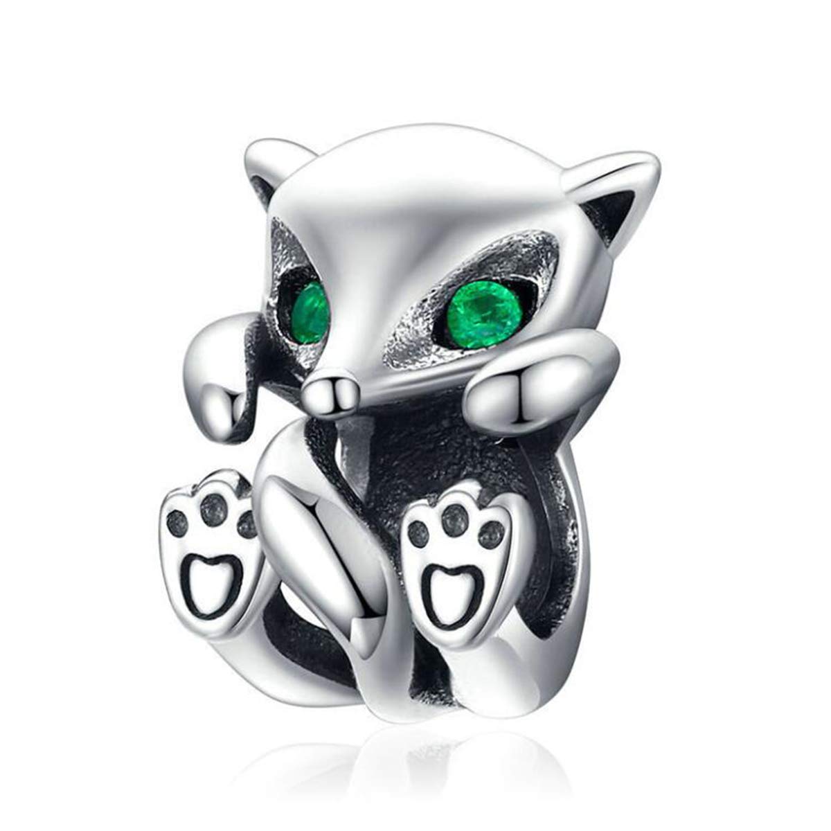 YASHUO Jewellery Animal Charms Sterling Silver Bracelets for Women Ladybug Tortoise Charms Unicorn Charms For Bracelets Mother Daughter Necklace Pendant (Lovely Fox)