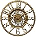 Infinity Instruments Gear Open Dial Resin Clock, Gold