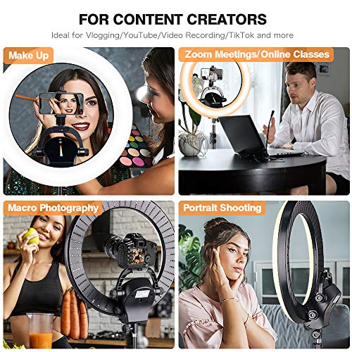 UBeesize Ring Light Kit 17.5” Outer Led Ring Light with Wireless