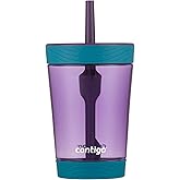 Contigo Kids Spill-Proof 14oz Tumbler with Straw and BPA Free Plastic Eggplant
