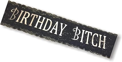 Amazon Com Lunar S Birthday Bitch Sash Black Lace Birthday