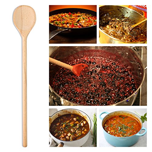 Long Wooden Spoons - Wooden Utensils - 15.7-Inch For Mixing Baking Serving Cooking Utensils Wood Spoon Long Handle For Baking Or Party Craft - Mega LOW PRICE