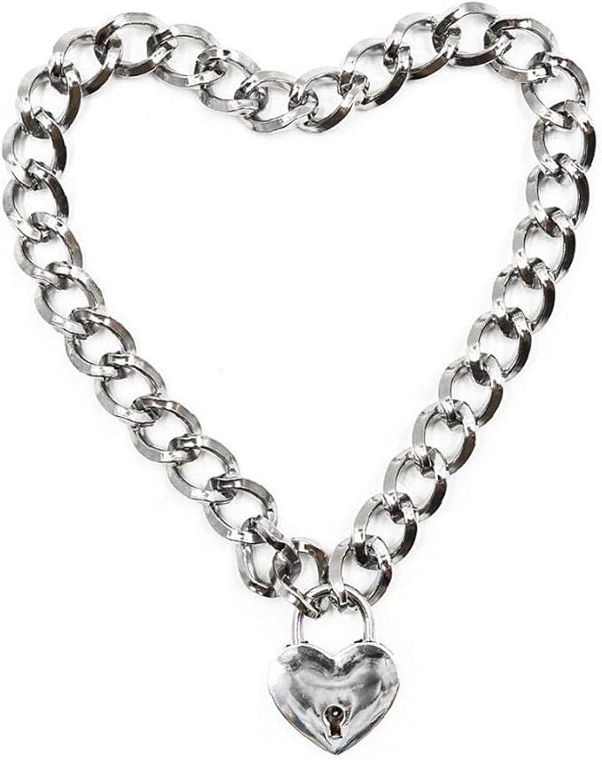 cadena de candado en forma de corazón