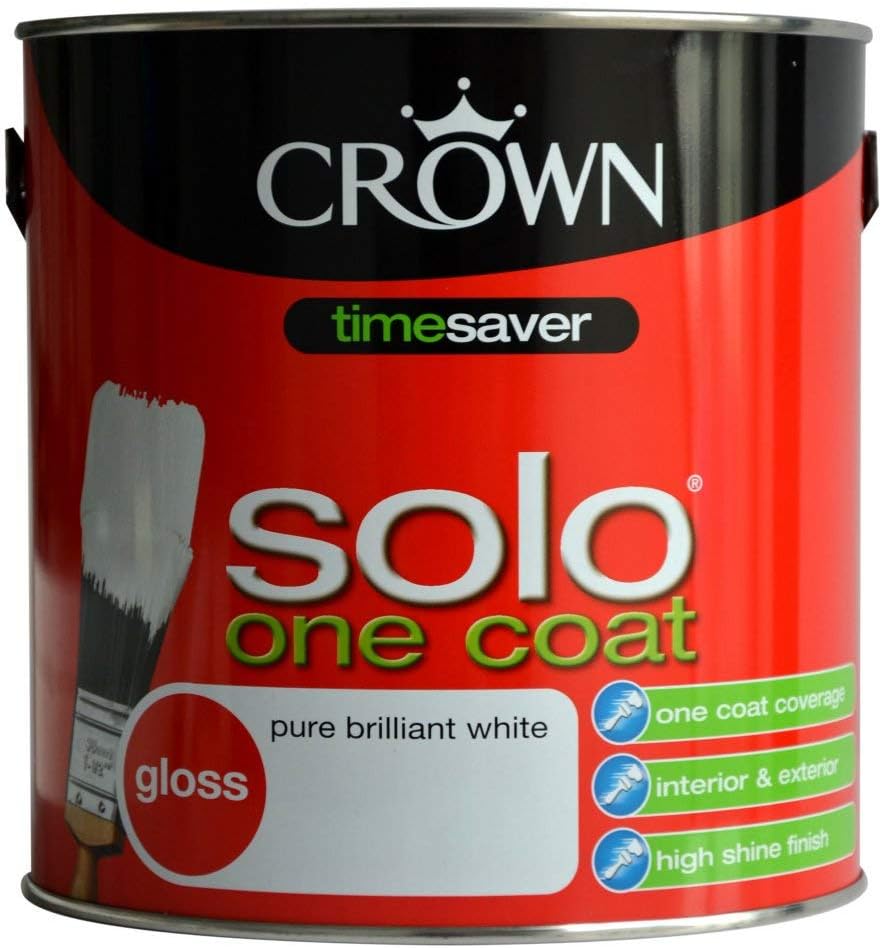 Crown Solo One Coat 2.5L Gloss Pure Brilliant White