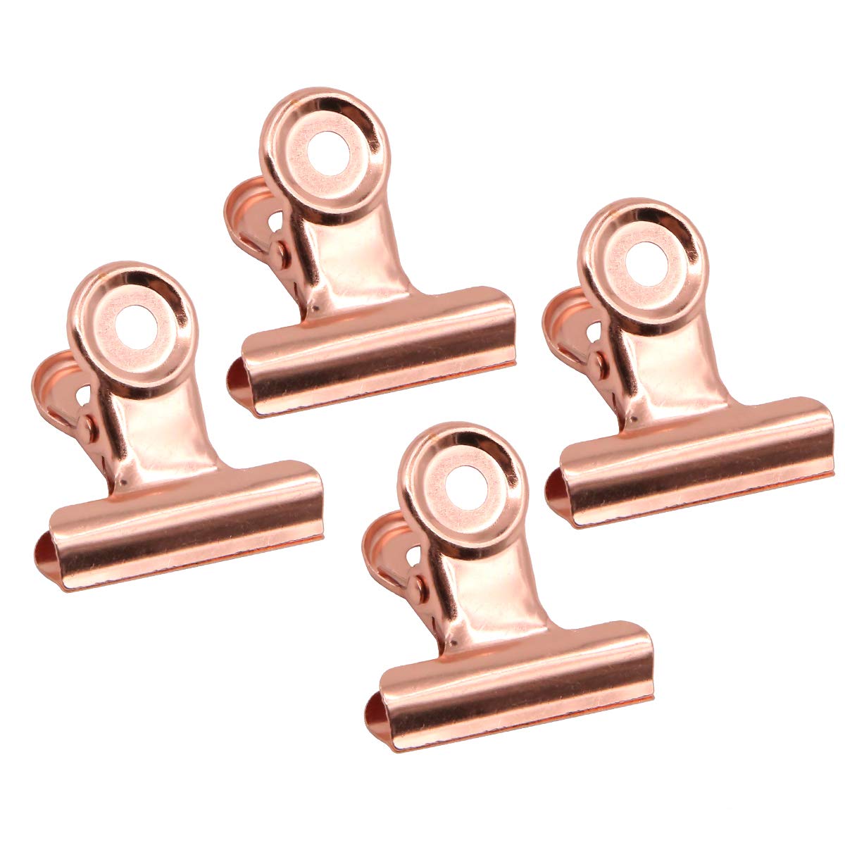 31mm Rose Gold Bulldog Clips,Metal Paper Clamp Set 15 Pieces for Cork Board and Photo Wall