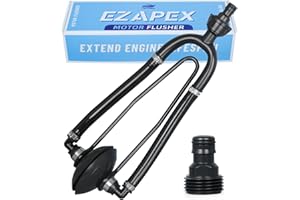 EZAPEX Boat Motor Flusher Muff Compatible with Motors Below 60 HP Winterization Outboard and Inboard I/O Ear Warmer Hose Adapter | Dual-Flow | Marine Use Kit | Boat Accessories