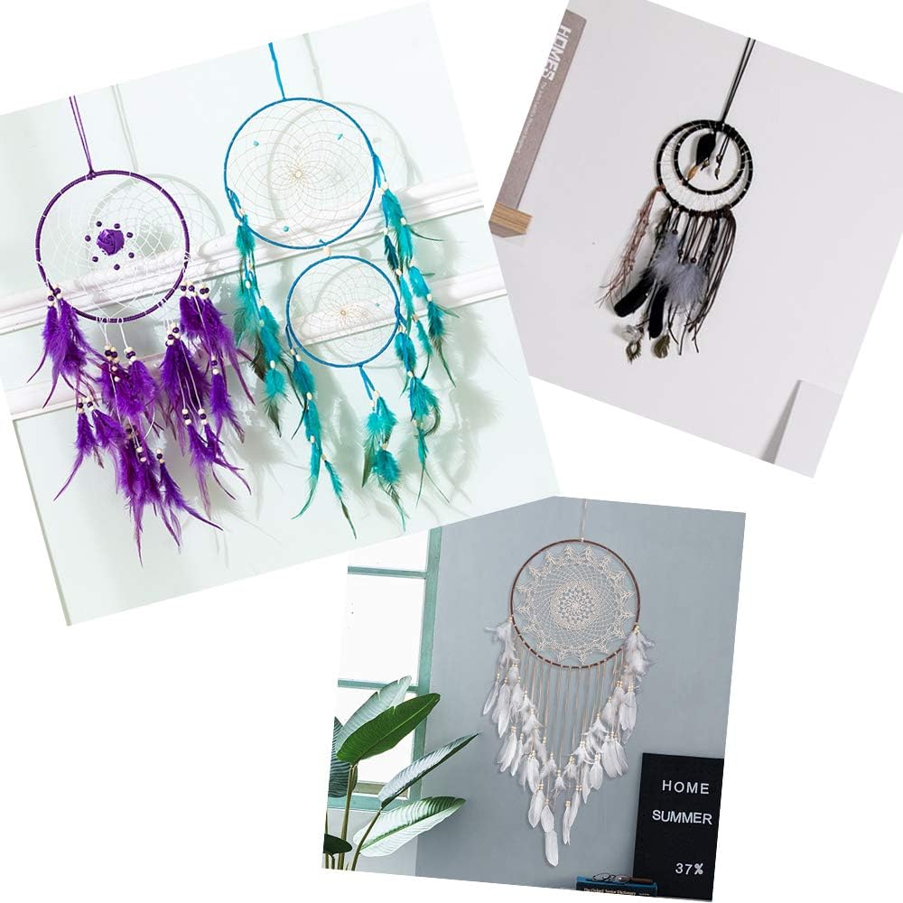 Amazon 12個 捕夢網フープ セット ドリームキャッチャー 竹製リング 壁掛け飾り Diy 手作り風鈴用 材料 円形 枠 スエード革ひも1本付き ホビー用素材 通販