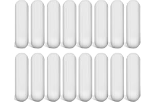 Weewooday 16 Pieces PTFE Magnetic Mixer Stirrer Bar, White Color Stainless Steel Laboratory PTFE Stir Plate Bar, Mixing Plate Magnet Stick (30 mm/ 1.18 Inch)