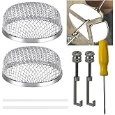 PRO-RVER RV Furnace Vent Screen 2 Pack, Stainless Steel Mesh, C-Hook Lock &amp; Silicone Seal, Flying Insect Bug Cover for Water Heater Vent [ Patent-Pending ] (2.8 Round 2set)