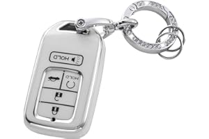 YO&YOYE for Honda Key Fob Cover, Soft TPU Key Case Protection Fit for Hond Accord Civic CRV Pilot Odyssey Smart Key Holder