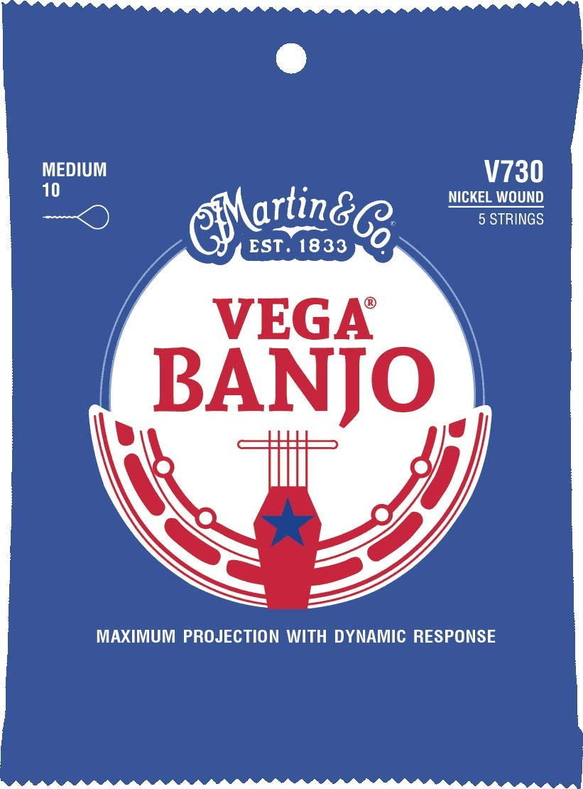 Martin V730 Banjo Strings 5 String Banjo - (Medium.010 - .023 and .010) — image 1